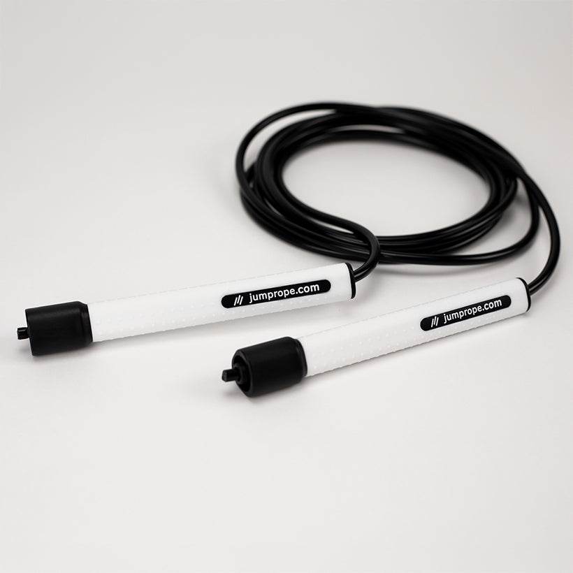 Freestyle Rope product photo on a white background with jumprope.com on the handles